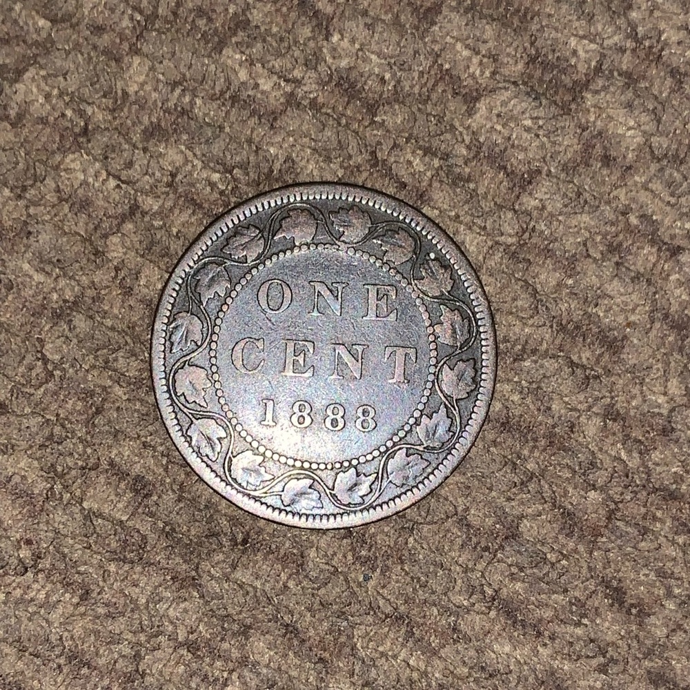 1888 Canada ONE CENT NO MINT MARK